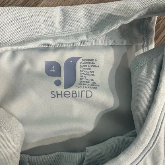 SHEBIRD Women's The Freedom Racerback Bra Tank Top Blue Size 4 (M) - Picture 6 of 9